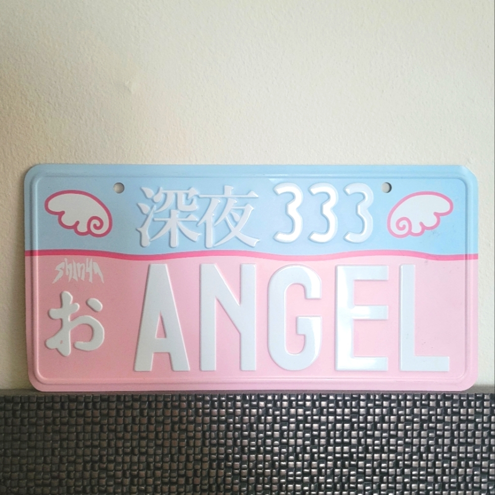 Pastel License Plate Decor